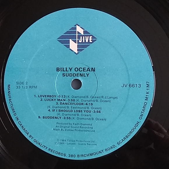 Billy Ocean - Suddenly LP - Picture 4 of 4